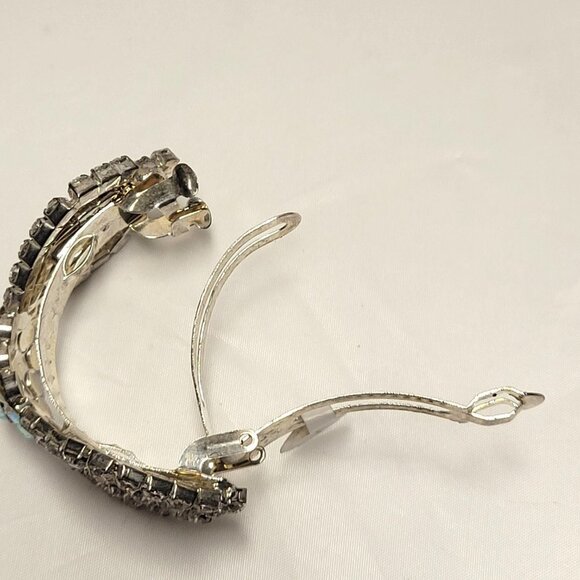 Crystal Hair Clips Hair Accessories Sparkling Silver Hair Accessory - Set of 3 - Picture 9 of 16